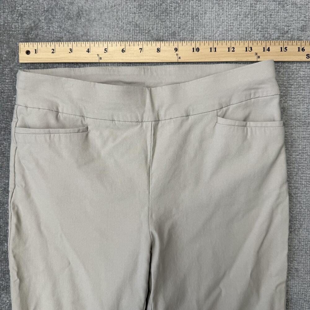 Chico's Pants Womens 4 Beige Stretch Pull On Capri Straight Leg Twill Casual - Picture 7 of 12